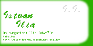 istvan ilia business card